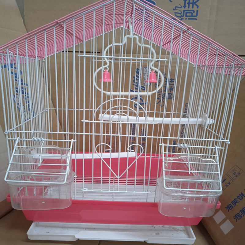 Large Parrot Cage Peony Villa Bird Cage Pearl Iron Art Metal Bird Cage Small Bird Cage