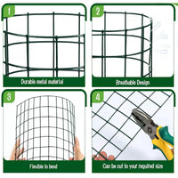 Plant Protector Mesh Metal Cage Tree Trunk Bark Guard Outdoor Rust-Proof Net Cover for Plants