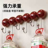 Vintage Style Suction Cup Door Hook Rack for Entryway and Closet Organization