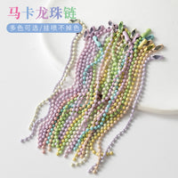 Macaron Color Beaded Chain Guka Pendant DIY Material Kit for Phone Straps & Keychains
