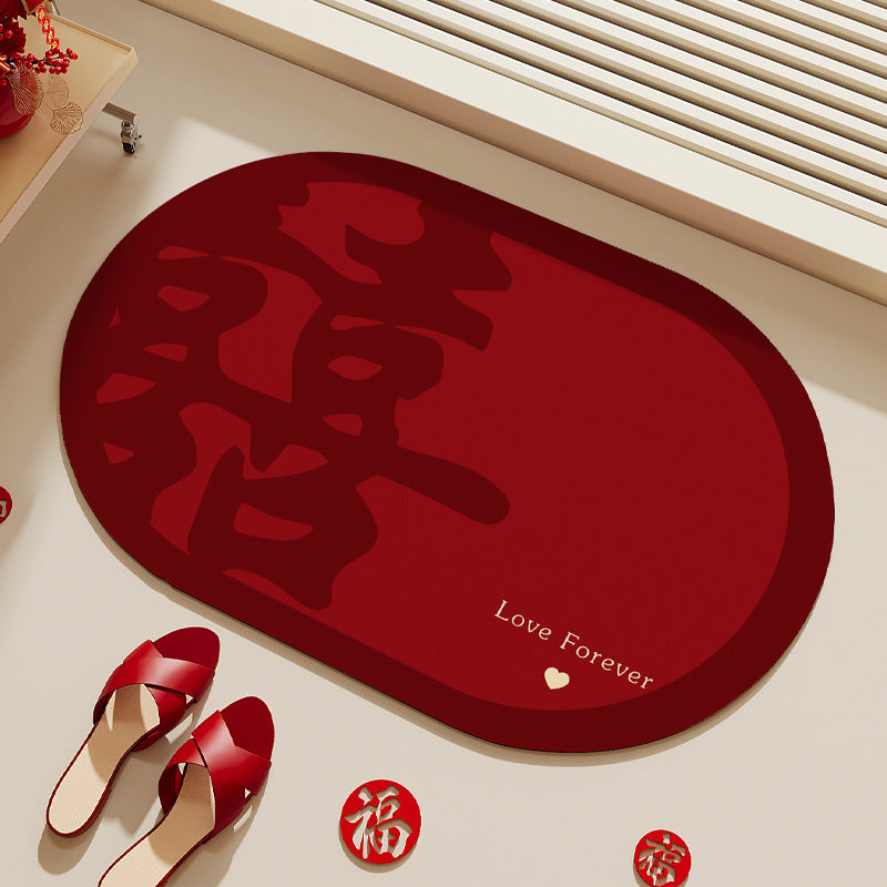 Diatomaceous Earth Bath Mat for Wedding & Home, Super Absorbent Quick Dry Non-Slip Floor Mat