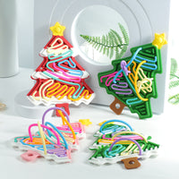 Christmas Tree Series Silicone Sensory Fidget Toy for Kids, Stress Relief Push Pop Bubble Board