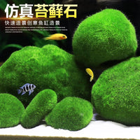 Aquarium Moss Stone Ornament for Fish Tank Decoration, Artificial Aquatic Plant Rock Landscape