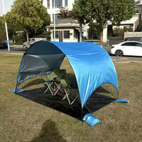 Outdoor Beach Camping Fishing Tent with Integrated Ground Mat and Sunshade