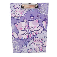 A4 Cat-Themed Clipboard with Multifunctional Writing Pad for Students