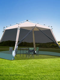 Alltel Aluminum Pole Automatic Outdoor Canopy Tent for Family Picnics, BBQ, Camping, Rain and Sun Protection