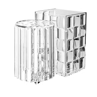 Wall-Mounted Toothbrush Holder with Tumblers, No-Drill Bathroom Organizer