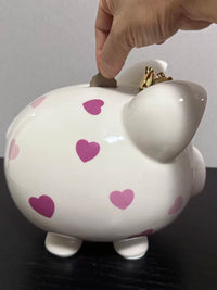 Ceramic Crown Piggy Bank for Kids and Adults