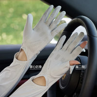 Ice Silk UV Protection Arm Sleeves for Driving and Outdoor Activities