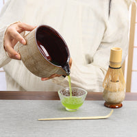 Japanese Matcha Tea Ceremony Set with Glazed Bowl and Whisk