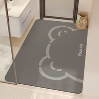 Minimalist Diatomaceous Earth Bath Mat Quick Dry Non-Slip Absorbent Floor Mat for Bathroom and Entryway