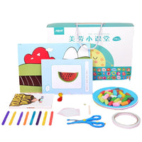 DIY Art Craft Kit for Kids, Kindergarten Educational Material Pack, Creative Paste Painting Puzzle Toy