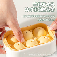 Wholesale Round Sphere Ice Cube Tray Food Grade Plastic Ice Ball Mold Household 6-Grid Circular Ice Maker Quick Freeze Box