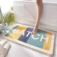 Absorbent Plush Bathroom Mat Non-Slip Door Mat for Home Toilet and Washroom
