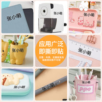 Transparent Name Stickers for Kids, Waterproof Tear-Resistant Labels for School Supplies