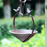 American Retro Cast Iron Hanging Bird Feeder Garden Ornament