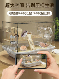 Hamster Cage Acrylic Transparent Anti-Bite Luxury Villa Large Pet Habitat