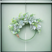 2025 Spring Eucalyptus Lamb's Ear Wreath for All Seasons, Everyday Floral Door Decor