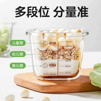 PULITON Glass Baby Food Storage Containers, Freezer Safe, Steamable, Puree Portioning Bowls