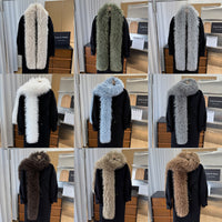 Long Faux Lamb Wool Scarf European Style Faux Fur Plush Scarf Winter Versatile Double-Sided Shawl Neck Warmer