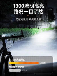 Shenhuo BL12 Dual-Light Bicycle Headlight with Tail Light / Mount Options for Night Riding