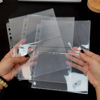 A5 Wide 7-Hole/3-Hole Clear Photo Album Refill Pages for Collectible Cards