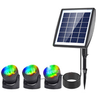 Solar Powered RGB Submersible Pond Lights for Outdoor Garden and Aquarium Landscaping