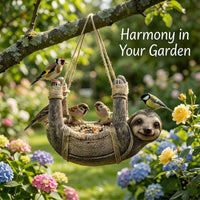 Sloth Hanging Bird Feeder for Outdoor Patio Decor