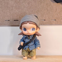 ZSIGA BJD Doll Clothes Set for 20cm Dolls - Beanie, Denim Jacket, Overalls