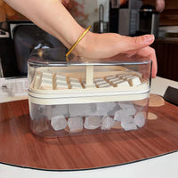 Ice Cube Tray with Press-Type Release, 2-in-1 Ice Ball Maker and Popsicle Mold for Refrigerator
