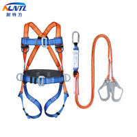 Full Body Safety Harness with Double Lanyard and Shock Absorber for Fall Protection