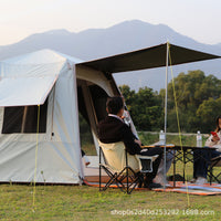 Automatic Pop-Up Camping Tent for 3-8 People, Sun Protection, Rainproof, Thickened Black Glue, All-Aluminum Pole