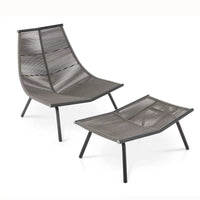 Nordic Outdoor Patio Lounge Chair Sofa and Coffee Table Set, Woven Rattan Furniture for Balcony and Small Spaces