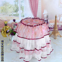 Air Fryer Dust Cover with Lace Trim - Elegant Fabric Appliance Protector for Pressure Cookers & Stand Mixers