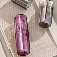 Portable Travel Toothbrush Holder and Mouthwash Cup Set for Couples and Kids