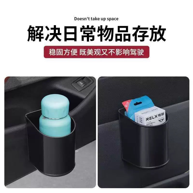 Universal Car Door Side Storage Box with Cup Holder for Drinks and Backseat Organizer
