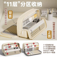 Magnetic Pencil Case Large Capacity Stationery Box for Boys Girls, Aesthetic Design for Middle School Students, Unique and Popular