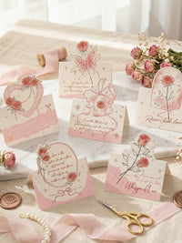 French Rose Irregular Greeting Cards for Valentine's Day, Weddings, and Special Occasions