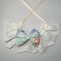 Pet Lace Bib Collar with Bow Tie for Cats and Small Dogs