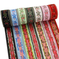 New Chinese Style Embroidered Floral Jacquard Ribbon Trim for DIY Craft and Apparel
