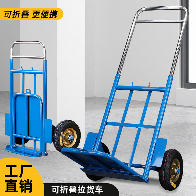 Foldable Hand Truck Dolly Cart with Telescopic Handle for Heavy Duty Moving