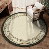 New Chinese Style Round Chair Mat for Study and Office, Wood Floor Protector, Computer Chair Caster Pad