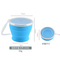 Portable Silicone Collapsible Cup 150ml for Travel, Coffee, and Mouthwash