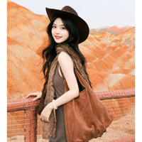 Bohemian Linen Blend Pleated Scarf for Women - Gradient Color Headscarf Shawl