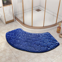 Non-Slip Absorbent Sector Shower Mat for Bathroom