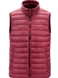 Men's Lightweight Quilted Vest with Zipper Pockets for Autumn/Winter