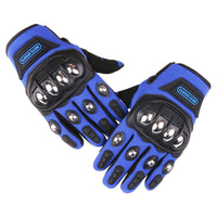 Motorcycle Cycling Full Finger Gloves with Breathable Anti-Slip Palm and Stainless Steel Protection