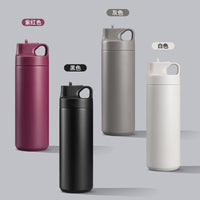 Stainless Steel Insulated Tumbler with Straw and Handle - Portable Coffee Water Bottle for Men and Women