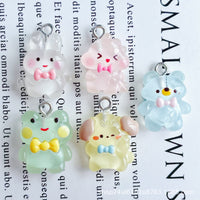 Luminous Dinosaur Bear Rabbit Resin Charms for DIY Jewelry Making