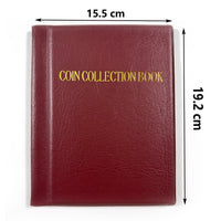 Coin Collection Album with 240/480 Pockets, Bronze Hot Stamped Logo